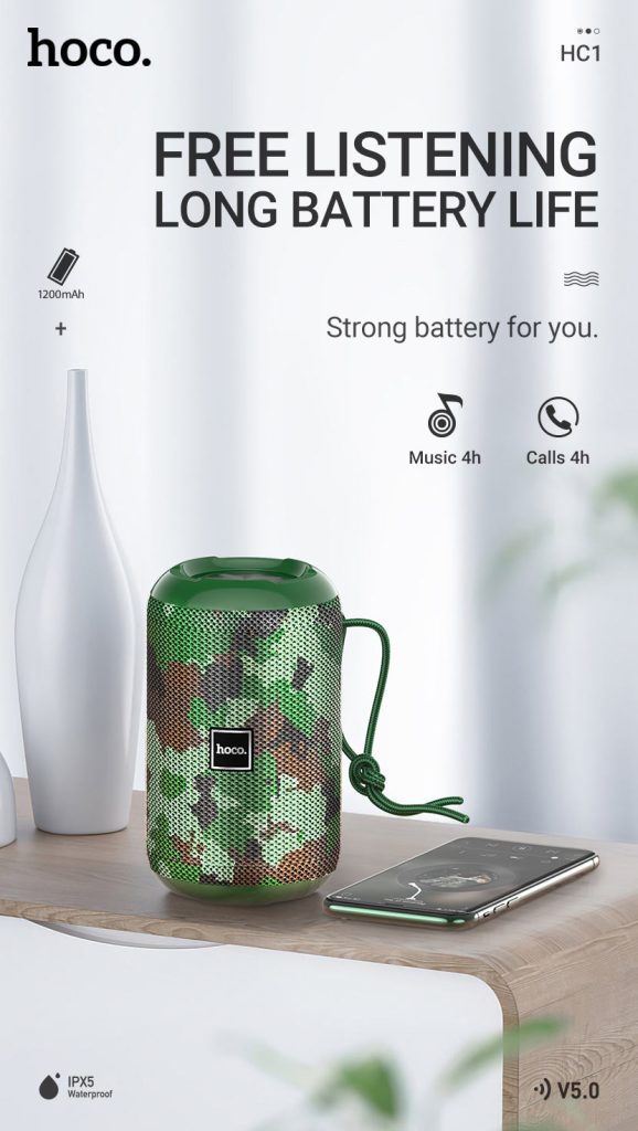 Hoco HC1 Trendy Sound Sports Speaker - Green - Image 2