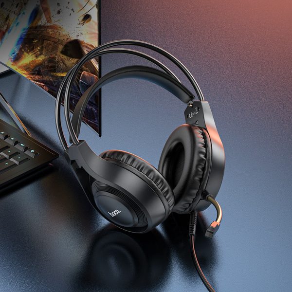 Hoco W106 Tiger Gaming Headphones - Black - Image 3