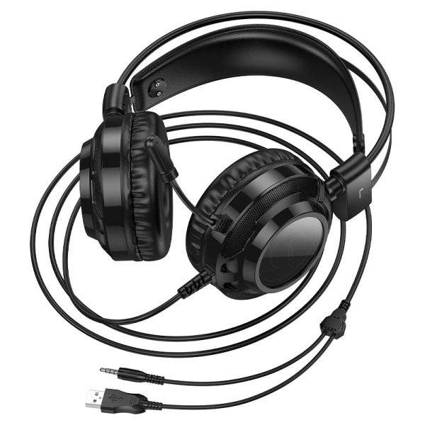 Hoco W110 Resource Gaming Headphones - Black - Image 3