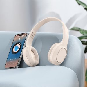 Hoco W46 Wireless Headphones - Grey - Image 3
