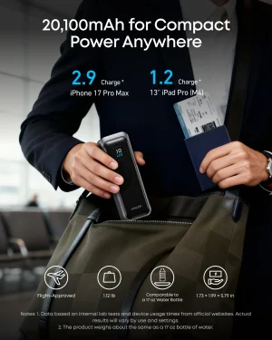 Anker 220W Prime 20000mAh Power Bank - Black - A110BH11 - OP - Image 5