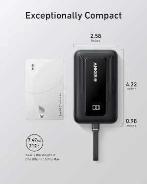 Anker Zolo Powerbank 10000mAh 30w Built-In USB-C Cable - White - A1688H21 - OP - Image 7