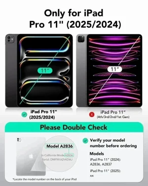 iPad Pro 11 M5 / M4 ESR UltraFit Classic Screen Protector - 2 Pack - Image 8