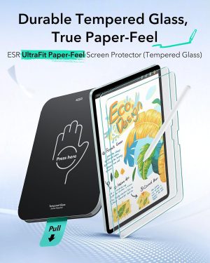 iPad 11 Gen A16 / 10 Gen A14 ESR UltraFit Paper Feel Tempered Glass - 2 Pack - Image 2