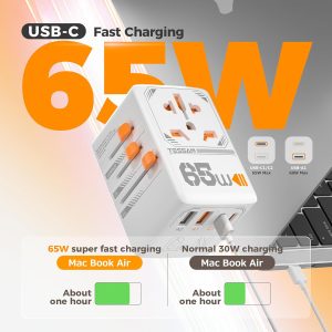 Tessan 65W Travel Adapter TS-WTA03 - White - Image 5