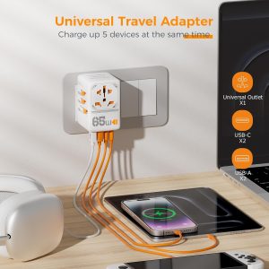 Tessan 65W Travel Adapter TS-WTA03 - White - Image 4