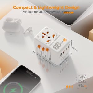Tessan 65W Travel Adapter TS-WTA03 - White - Image 2