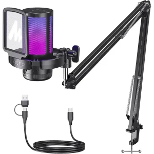 Maono Wireless RGB Condenser Podcast Microphone - DGM20S - OP