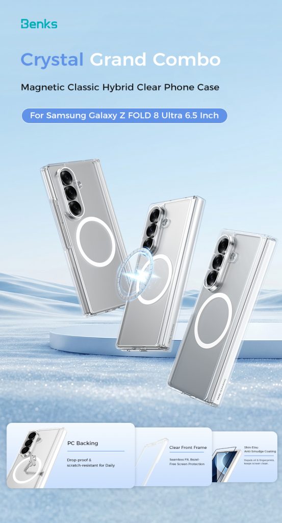 benks z fold 8 ultra crystal clear grand combo case 8
