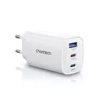 Choetech 65W 3 Port 2C1A Wall Charger - White - PD9006 - EU Plug