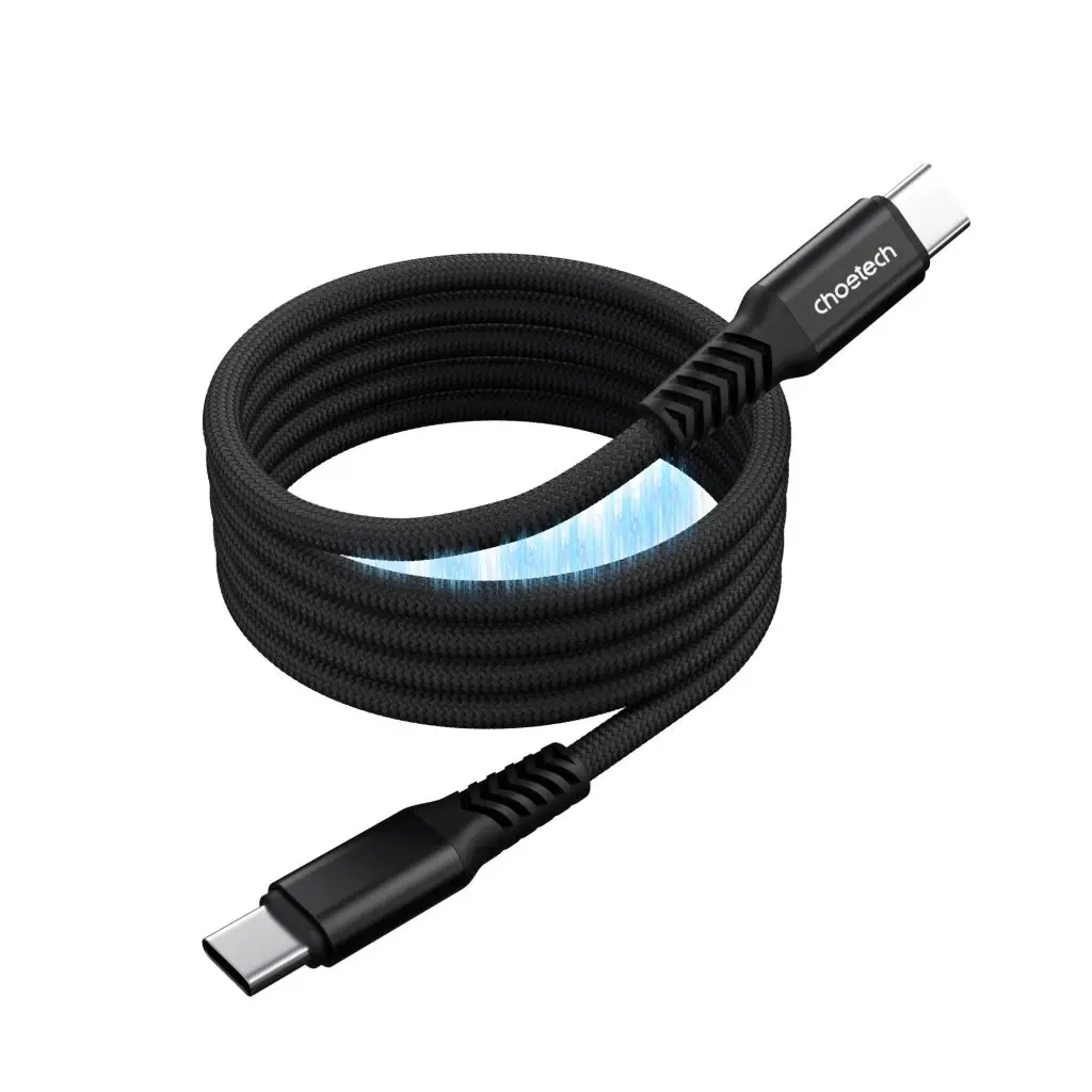 choetech 100w Magentic braided usb c cable black
